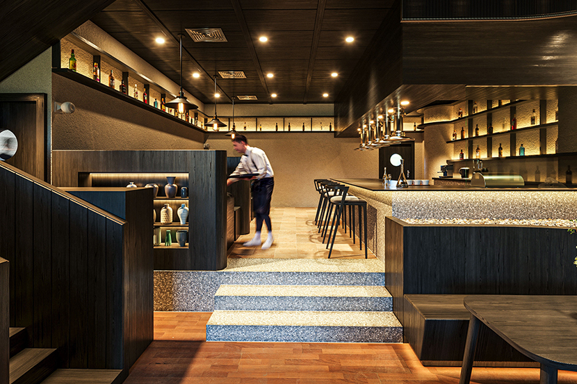Issei restaurant interior, bar area