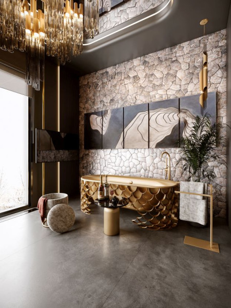 3D Rendered Bathroom by Ali Emre Afan rendered at RebusFarm Render Farm