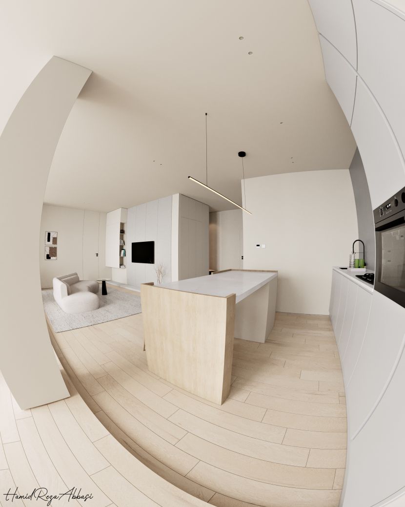 Hamid Reza Abbasi, 'Minimalist Apartment' Architectural visualization