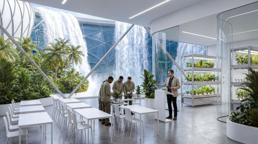 RebusArt featuring Ahmad Eghtesad, 'Baobab Waterfall' Architectural visualization