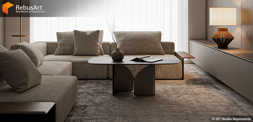 3D Studio Representa, 'Living Room' Architectural visualization