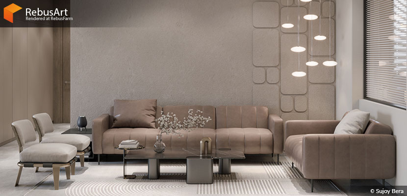 Sujoy Bera, 'Home Office' Architectural visualization