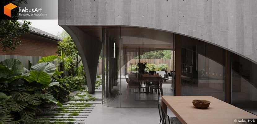 Leslie Umoh, 'Hawthorne House' Architectural visualization