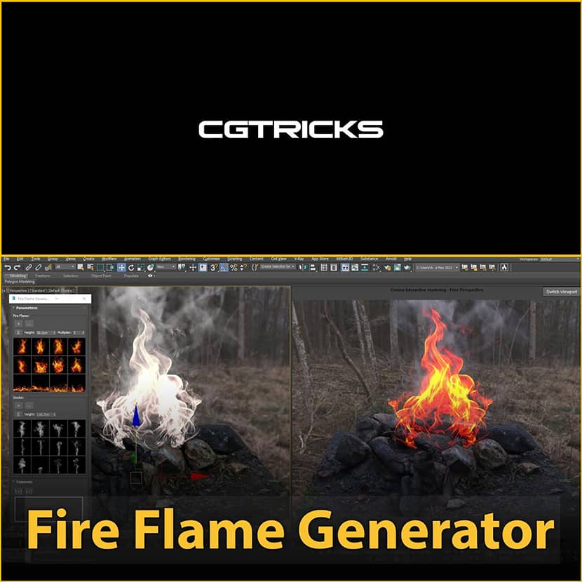 CG Tricks - Free download Fire Flame Generator v1.0 - ArchvizTools