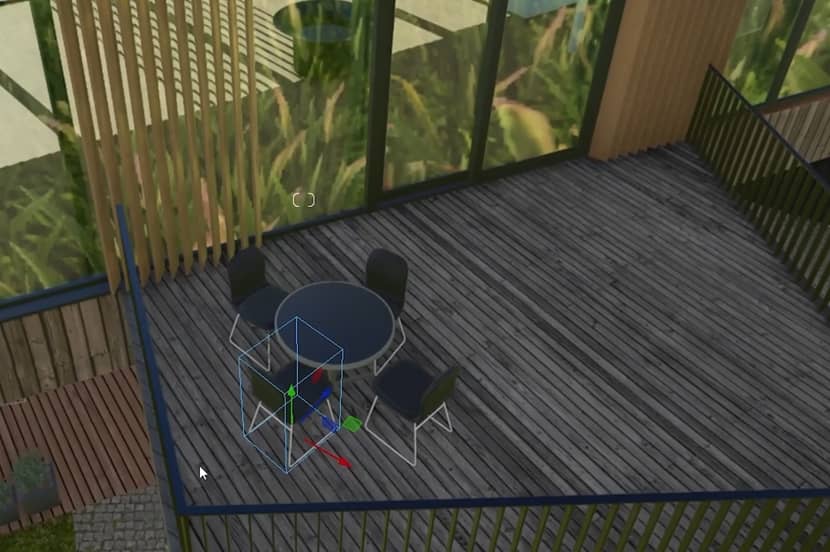 Adding chairs from the Lumion library to ''Valley Villa'' by Nuno Silva