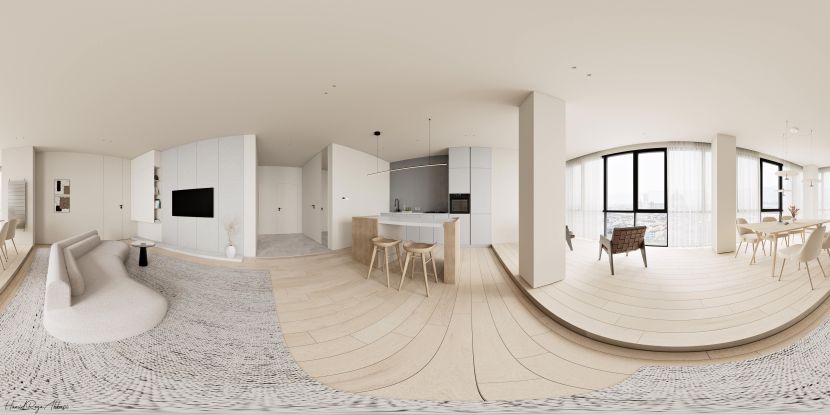 Hamid Reza Abbasi, 'Minimalist Apartment' Architectural visualization