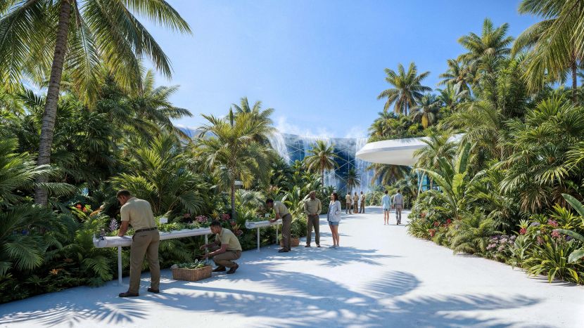 RebusArt featuring Ahmad Eghtesad, 'Baobab Waterfall' Architectural visualization